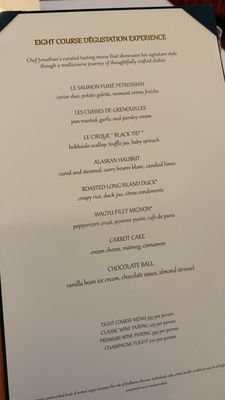 Menu photo 6 Le Cirque Las Vegas, NV