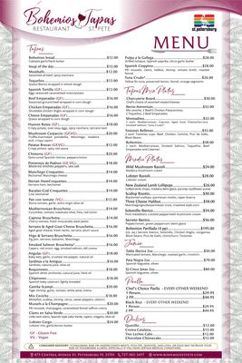 Menu photo 8 Bohemios Tapas St. Petersburg, FL Menu photo 8 Bohemios Tapas St. Petersburg, FL