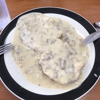 Wooden Spoon - The half portion of the biscuit and gravy. More than enough food. Couldn't imagine doubling this! - American Near Me - Marathon, Florida Wooden Spoon - The half portion of the biscuit and gravy. More than enough food. Couldn't imagine doubling this! - American Near Me - Marathon, Florida
