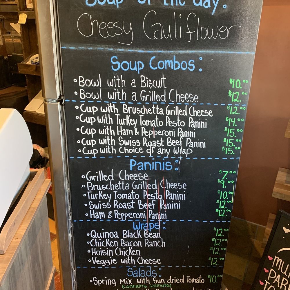 Cafe Ole - Cheesy Cauliflower soup and Swiss Roast beef panini. - Cafes Near Me - Drumheller, Alberta Cafe Ole - Cheesy Cauliflower soup and Swiss Roast beef panini. - Cafes Near Me - Drumheller, Alberta