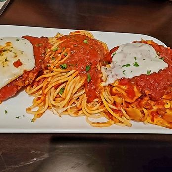 Sarina's Italian Restaurant - Sarina's combo (chicken parmigiana, spaghetti, and lasagna) - Italian Near Me - Salem, Oregon Sarina's Italian Restaurant - Sarina's combo (chicken parmigiana, spaghetti, and lasagna) - Italian Near Me - Salem, Oregon