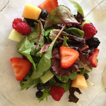 Suzette's Creperie - Delicious salad. It had fresh strawberries, blueberries, blackberries, greens and melon or cantaloup, but I stand corrected. - French Near Me - Wheaton, Illinois Suzette's Creperie - Delicious salad. It had fresh strawberries, blueberries, blackberries, greens and melon or cantaloup, but I stand corrected. - French Near Me - Wheaton, Illinois