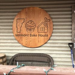 Vt Bake House - Sign outside the bakery