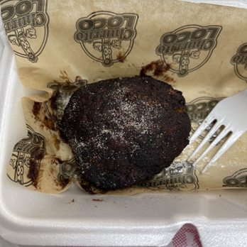 Churrito Loco - It's supposed to be a plantain filled with black beans but it's burnt. - Desserts Near Me - Moreno Valley, California Churrito Loco - It's supposed to be a plantain filled with black beans but it's burnt. - Desserts Near Me - Moreno Valley, California