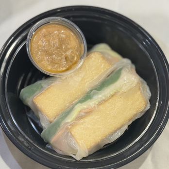 Thai Time - smoke tofu roll with peanut sauce (GF) - Thai Near Me - New York, New York