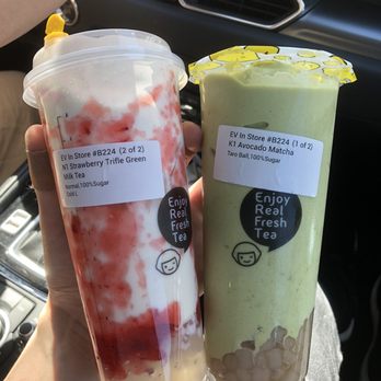 Happy Lemon - K1. Avocado Matcha Smoothie (L), N5. Trifle Cake Boba Milk Tea - Bubble Tea Near Me - Issaquah, Washington Happy Lemon - K1. Avocado Matcha Smoothie (L), N5. Trifle Cake Boba Milk Tea - Bubble Tea Near Me - Issaquah, Washington