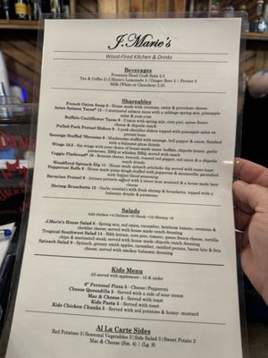 Menu photo 4 J Marie's Wapakoneta, OH