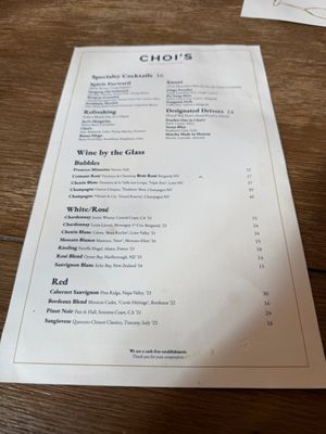 Menu photo 2 Choi's San Diego, CA