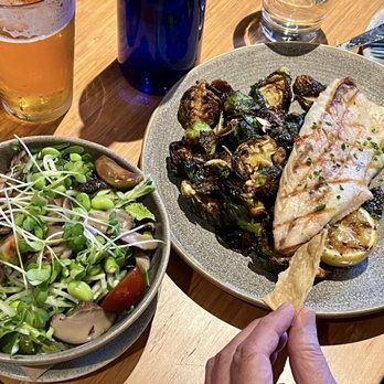 Pacific Catch - Salad, Thai Brussels and Striped Sea Bass - Seafood Near Me - San Mateo, California Pacific Catch - Salad, Thai Brussels and Striped Sea Bass - Seafood Near Me - San Mateo, California