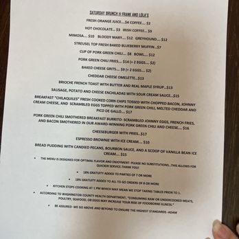 Frank & Lola's - Brunch options. - American Near Me - Bartlesville, Oklahoma