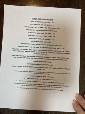 Menu photo 1 Frank & Lola's Bartlesville, OK