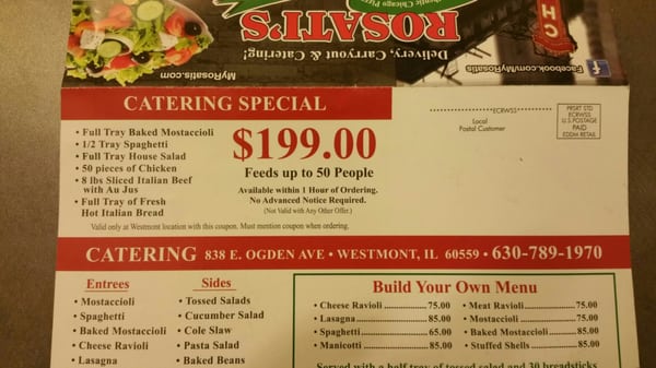 Menu photo 1 Rosatis Westmont Westmont, IL