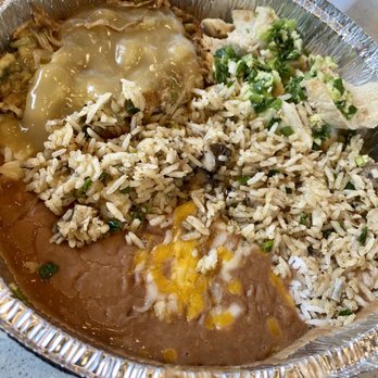 Chino Bandido - Emerald (ginger) chicken, tiny egg foo young, jerk fried rice, retried beans - Mexican Near Me - Phoenix, Arizona Chino Bandido - Emerald (ginger) chicken, tiny egg foo young, jerk fried rice, retried beans - Mexican Near Me - Phoenix, Arizona