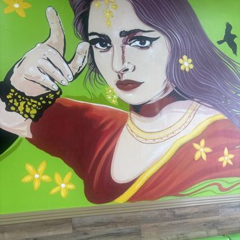 Curry Hut - Cool art work inside business - Indian Near Me - La Mirada, California