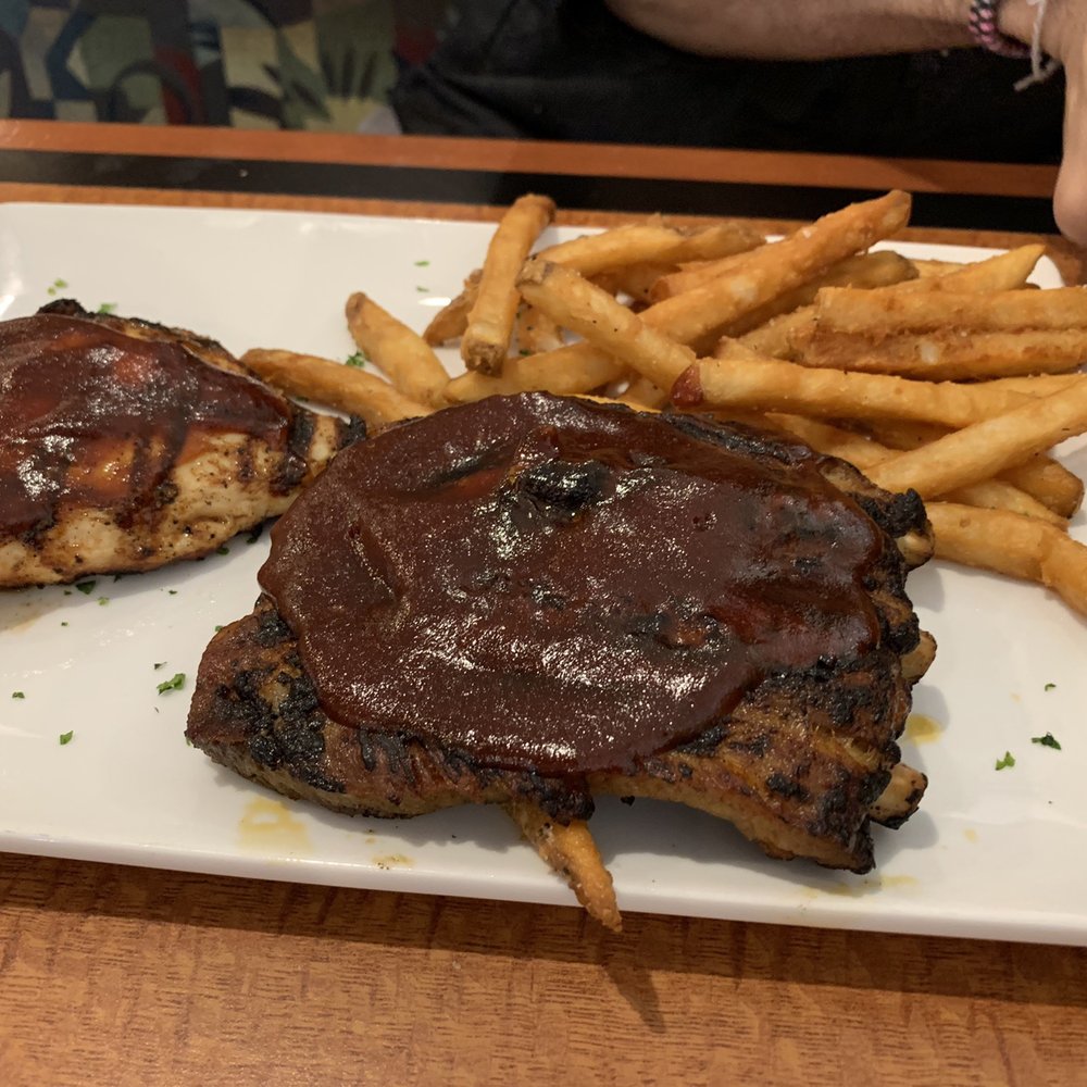 Sizzler - BBQ chicken & ribs with fries - Seafood Near Me - Los Angeles, California Sizzler - BBQ chicken & ribs with fries - Seafood Near Me - Los Angeles, California