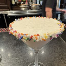 Birthday cake martini