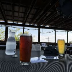 One Lake Brewing - Czech Dark Lager (left) and their OBL Premium Lager (right)