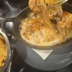 Javi's Chicken and Churros - Queso fundido with chorizo