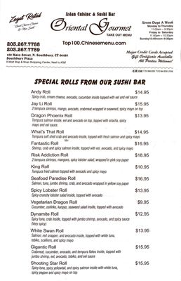 Menu photo 8 Oriental Gourmet Southbury, CT