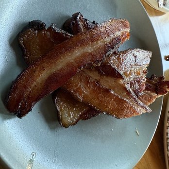 Lion and Owl - Bacon- thick slices- caramelized- - Breakfast & Brunch Near Me - Eugene, Oregon