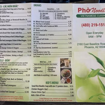 Pho Noodles - Menu - Vietnamese Near Me - Phoenix, Arizona