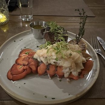 Forke Restaurant - Surf and Turf: 8oz filet with lobster tail - French Near Me - Las Vegas, Nevada
