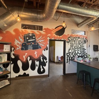 Shotgun House Coffee Roasters - Part of the inside area - you can walk through for more seating! - Coffee Roasteries Near Me - San Antonio, Texas