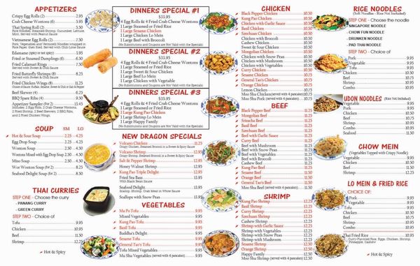 Menu photo 1 New Dragon Restaurant Denver, CO
