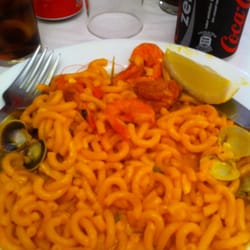 Josma - Mixed paella with noodles instead of rice.