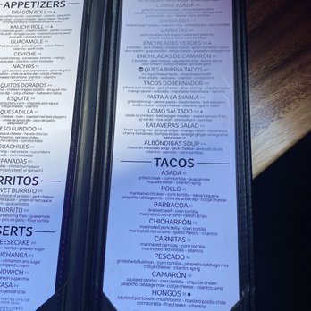 Kalaveras - Food menu - Cocktail Bars Near Me - Simi Valley, California Kalaveras - Food menu - Cocktail Bars Near Me - Simi Valley, California
