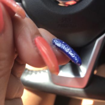 J Nails - Powder not applied evenly and doesnt need to be this thick - Nail Salons Near Me - San Antonio, Texas J Nails - Powder not applied evenly and doesnt need to be this thick - Nail Salons Near Me - San Antonio, Texas