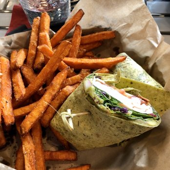 1129 Spirits & Eatery - Turkey, bacon avocado wrap. Sweet potato fries. - American Near Me - Pueblo, Colorado 1129 Spirits & Eatery - Turkey, bacon avocado wrap. Sweet potato fries. - American Near Me - Pueblo, Colorado