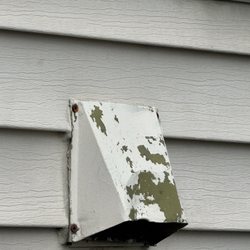 Dustout Air Duct Cleaning and Duct Sealing - Old dryer vent cap!