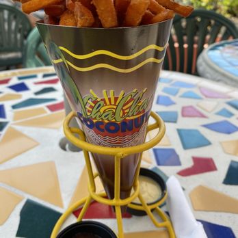 Cha Cha Coconuts - Loved the presentation of the sweet potato fries - Bars Near Me - Sarasota, Florida Cha Cha Coconuts - Loved the presentation of the sweet potato fries - Bars Near Me - Sarasota, Florida