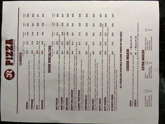 Menu photo 2 R Pizza Springfield, OR