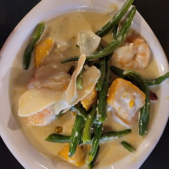 Tita Flora's - Ginataag Gulay - creamy coconut milk stee with squash, green beans, and added shrimp. DELICIOUS! - Breakfast & Brunch Near Me - Independence, Ohio Tita Flora's - Ginataag Gulay - creamy coconut milk stee with squash, green beans, and added shrimp. DELICIOUS! - Breakfast & Brunch Near Me - Independence, Ohio