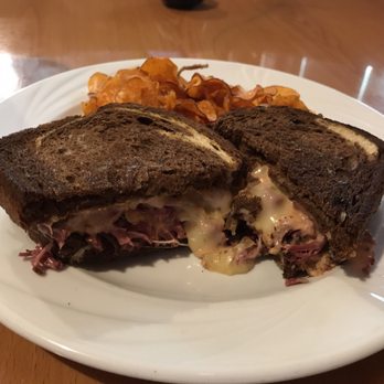 The Fireside Grill - Reuben sandwich with sweet potato chips. - American Near Me - Beaverton, Oregon The Fireside Grill - Reuben sandwich with sweet potato chips. - American Near Me - Beaverton, Oregon
