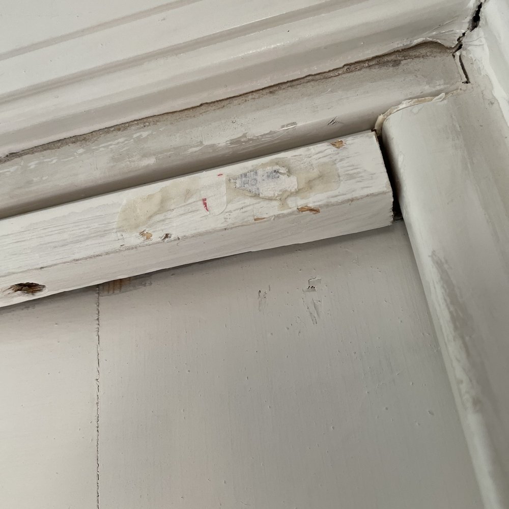 Safe Haven Security Services - Wood chipped and the adhesive that remained despite the Home Depot adhesive remover. - Security Systems Near Me Safe Haven Security Services - Wood chipped and the adhesive that remained despite the Home Depot adhesive remover. - Security Systems Near Me