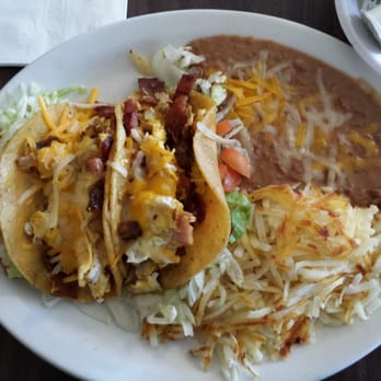 Casa Rivera's Taco Express - Rud's special. 2 breakfast tacos and 1/2 beans 1/2 hash browns. - Breakfast & Brunch Near Me - Oracle, Arizona Casa Rivera's Taco Express - Rud's special. 2 breakfast tacos and 1/2 beans 1/2 hash browns. - Breakfast & Brunch Near Me - Oracle, Arizona