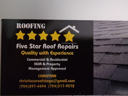 Five Star Roof Repairs Logo
