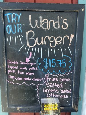 Menu photo 1 Ward's Drive-in Remsen, NY