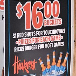 Jammer's Pub - Poster - Husker game day specials (as of 9-3-2026)
