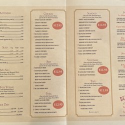 Red Dragon Chinese Bistro - Menu (Aug 2022)