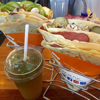 Muncheez - Steak & Eggs and New York crepes with mint sugar cane drink. - Creperies Near Me - North York, Ontario Muncheez - Steak & Eggs and New York crepes with mint sugar cane drink. - Creperies Near Me - North York, Ontario