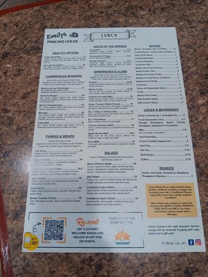 Menu photo 2 Emily's Pancake House Lindenhurst, IL Menu photo 2 Emily's Pancake House Lindenhurst, IL