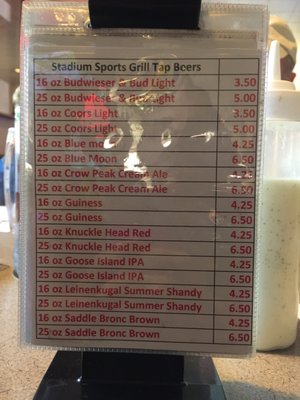 Menu photo 8 Stadium Sports Grill Spearfish, SD