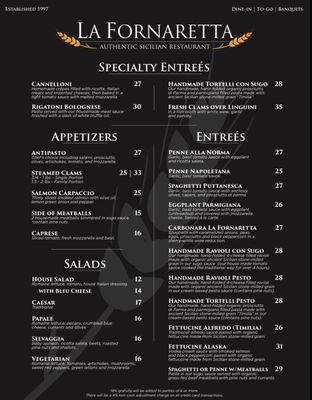 Menu photo 4 La Fornaretta Newcastle, CA Menu photo 4 La Fornaretta Newcastle, CA