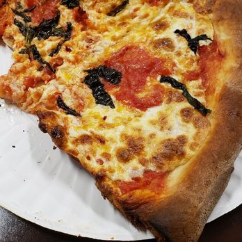 Krispy Pizza - Margarita slice. Burnt and squished and cold. - Pizza Near Me - New Brunswick, New Jersey Krispy Pizza - Margarita slice. Burnt and squished and cold. - Pizza Near Me - New Brunswick, New Jersey