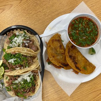 Mercado Marimar - a plate of tacos and a bowl of salsa - Grocery Near Me - Madison, Wisconsin