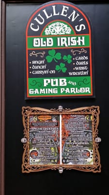 Menu photo 2 Cullen's Tannery Pub & Saloon Benicia, CA